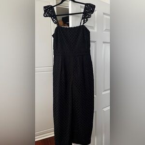 Black jumpsuit with detailed laces band , in size Mo 4 from Jcrew